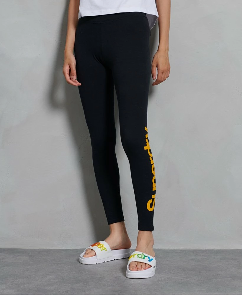 SUPERDRY Core Logo Graphic Leggings Eclipse Navy 1 SUPERDRY Core Logo Graphic Leggings Eclipse Navy