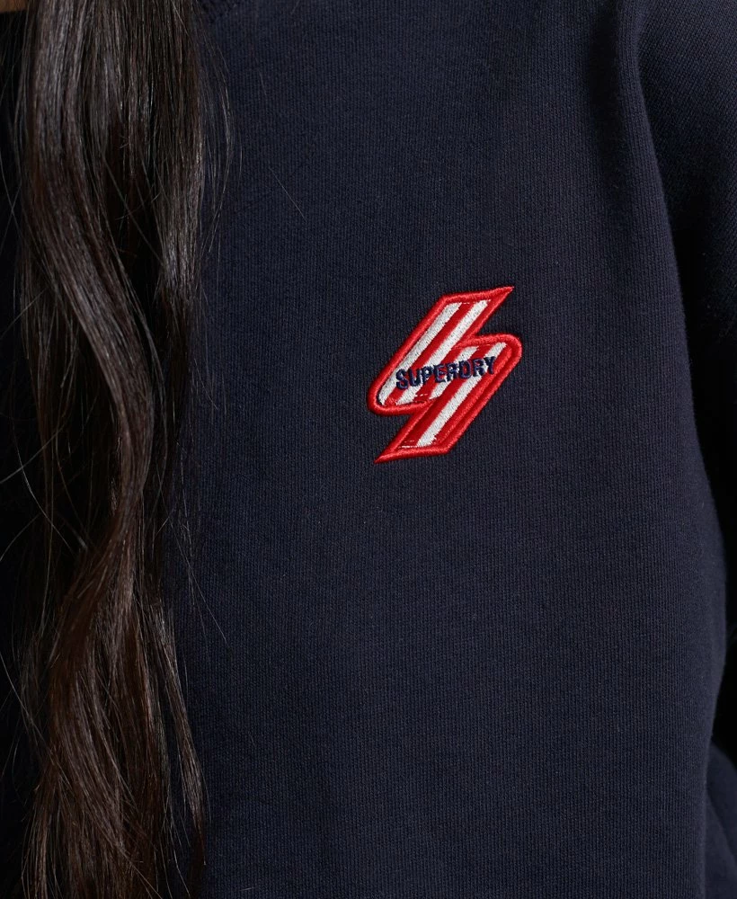 SUPERDRY Sportstyle Crew Sweatshirt Grey Slub Grindle 3 SUPERDRY Sportstyle Crew Sweatshirt Grey Slub Grindle - Image 3