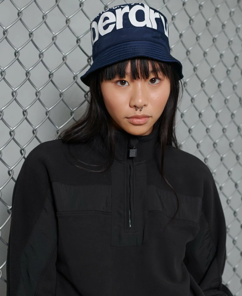 SUPERDRY Sportstyle Dolmon Funnel Sweatshirt Deep Navy 2 SUPERDRY Sportstyle Dolmon Funnel Sweatshirt Deep Navy - Image 2