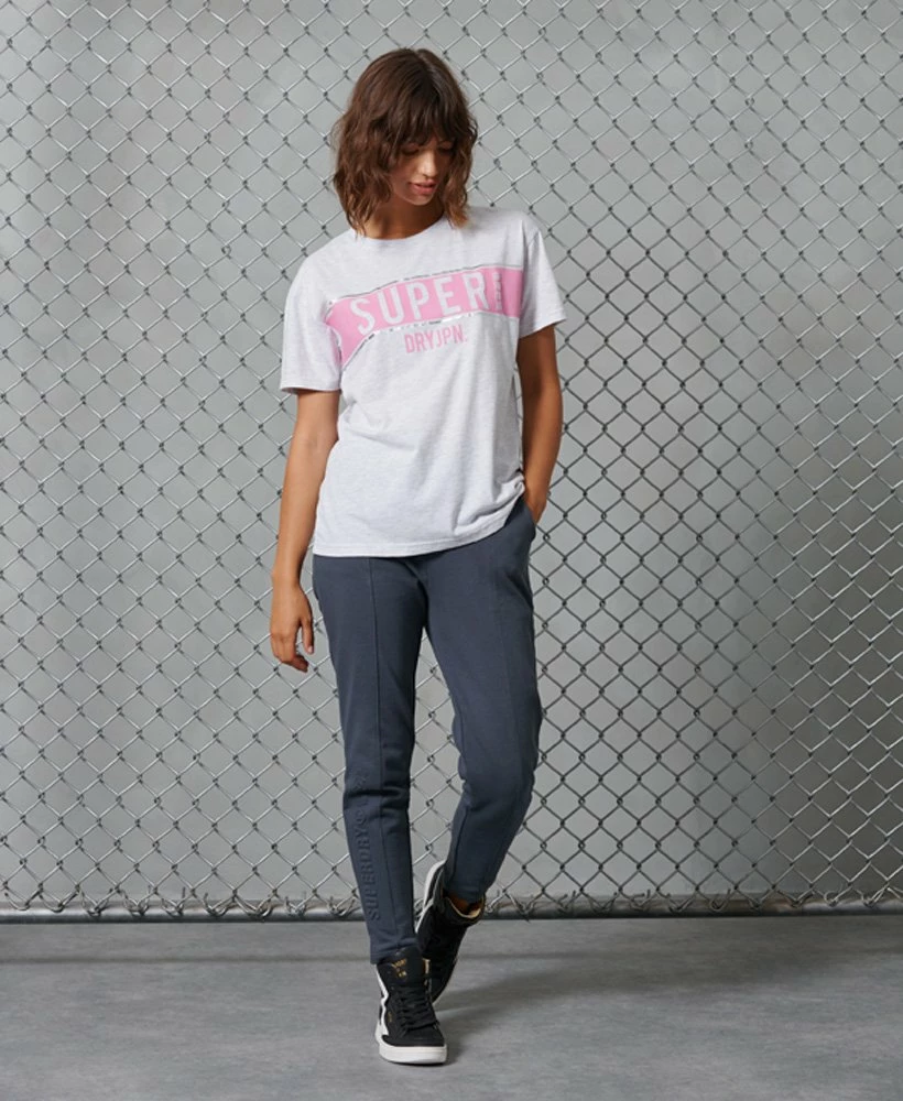 SUPERDRY Panel T-Shirt Ice Marl 1 SUPERDRY Panel T-Shirt Ice Marl