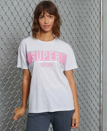 SUPERDRY Panel T-Shirt Ice Marl 5 SUPERDRY Panel T-Shirt Ice Marl - Image 5