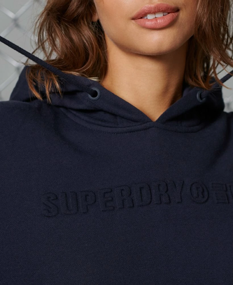 SUPERDRY Sportstyle Embossed Hoodie Deep Navy 3 SUPERDRY Sportstyle Embossed Hoodie Deep Navy - Image 3