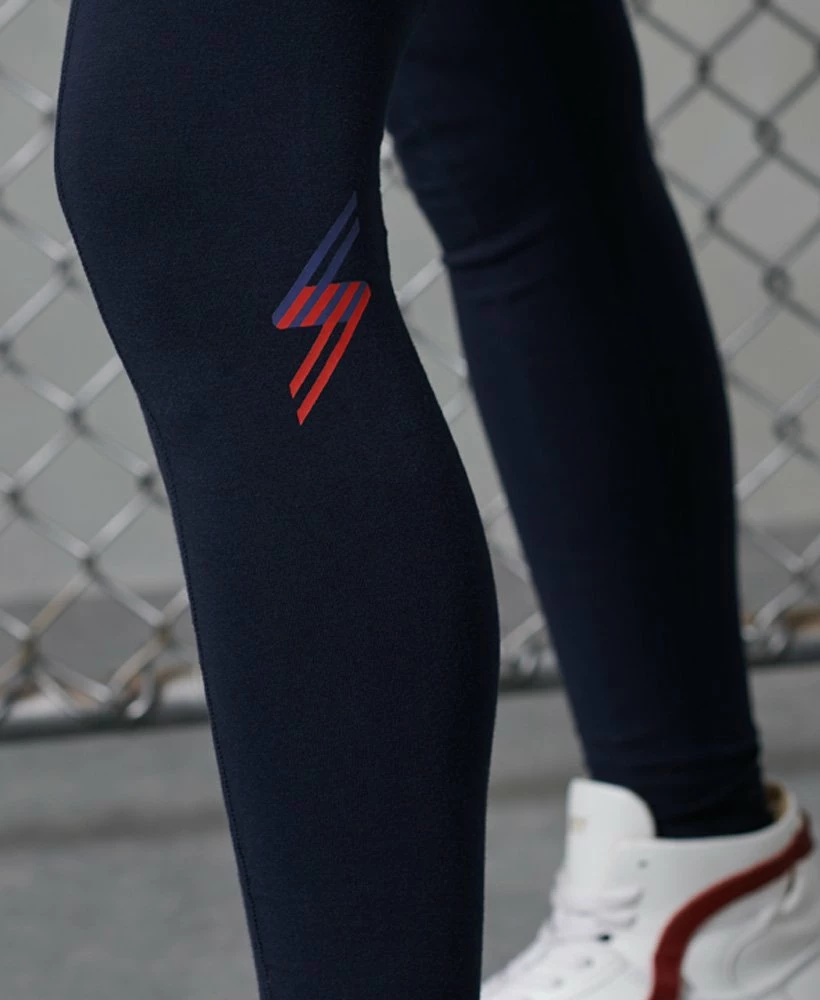 SUPERDRY Sportstyle Leggings Grey Slub Grindle 4 SUPERDRY Sportstyle Leggings Grey Slub Grindle - Image 4