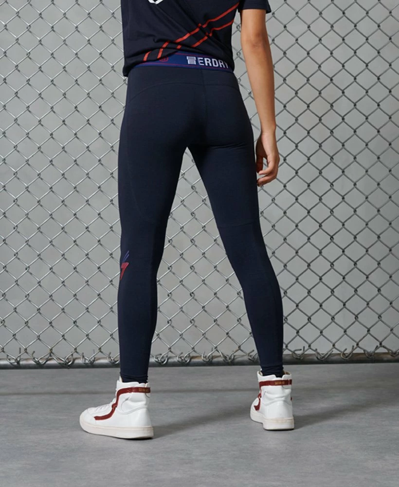 SUPERDRY Sportstyle Leggings Grey Slub Grindle 2 SUPERDRY Sportstyle Leggings Grey Slub Grindle - Image 2