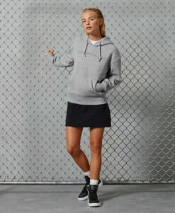 SUPERDRY Sportstyle Embossed Hoodie Grey Slub Grindle