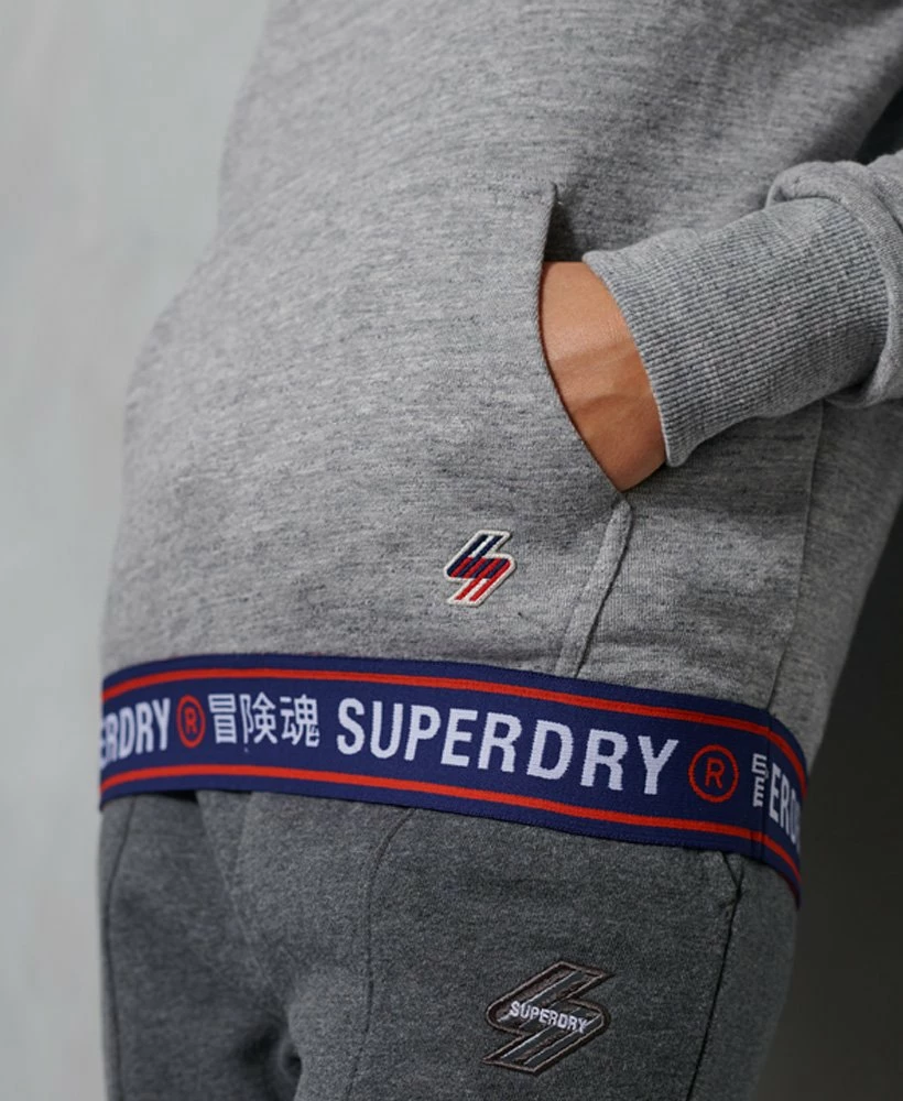 SUPERDRY Sportstyle Graphic Hoodie Grey Slub Grindle 3 SUPERDRY Sportstyle Graphic Hoodie Grey Slub Grindle - Image 3