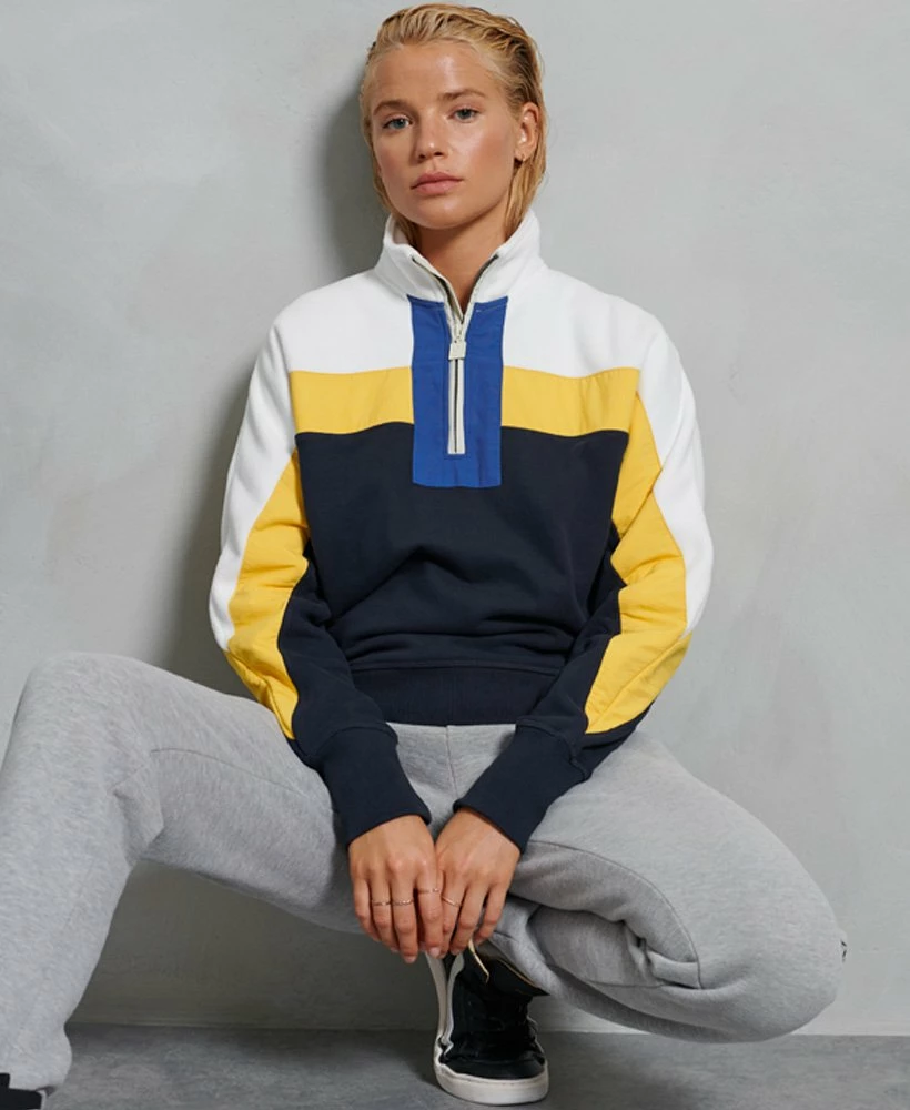 SUPERDRY Sportstyle Dolmon Funnel Sweatshirt Deep Navy 2 SUPERDRY Sportstyle Dolmon Funnel Sweatshirt Deep Navy - Image 2