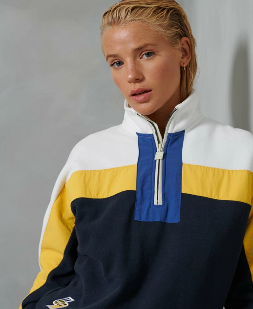 SUPERDRY Sportstyle Dolmon Funnel Sweatshirt Deep Navy 4 SUPERDRY Sportstyle Dolmon Funnel Sweatshirt Deep Navy - Image 4