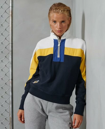 SUPERDRY Sportstyle Dolmon Funnel Sweatshirt Deep Navy 6 SUPERDRY Sportstyle Dolmon Funnel Sweatshirt Deep Navy - Image 6