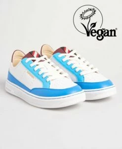 SUPERDRY Vegan Basket Lux Low Trainers White/aqua/blue -Sportswear Sales 2022 upload9223368955665763617 3