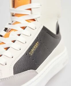 SUPERDRY Vegan Basket Lux Trainers Oatmeal/spiced Orange