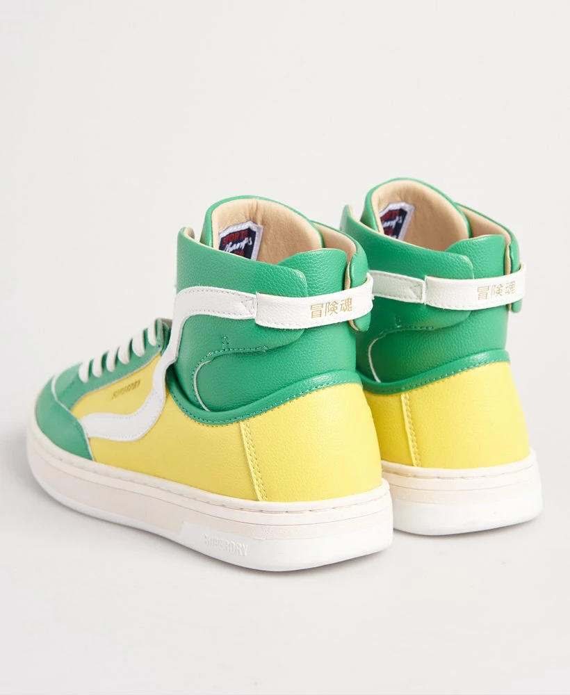 SUPERDRY Vegan Basket Lux Trainers Charcoal/orange/off White 2 SUPERDRY Vegan Basket Lux Trainers Charcoal/orange/off White - Image 2