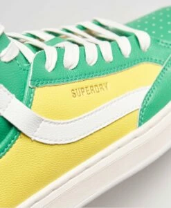 SUPERDRY Vegan Basket Lux Trainers Charcoal/orange/off White