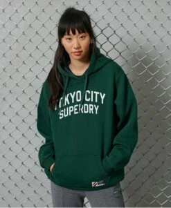 SUPERDRY Limited Edition City College Hoodie Enamel Green -Sportswear Sales 2022 upload9223368955665773046 1