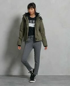 SUPERDRY Microfibre Arctic SD-Windcheater Jacket Ecru