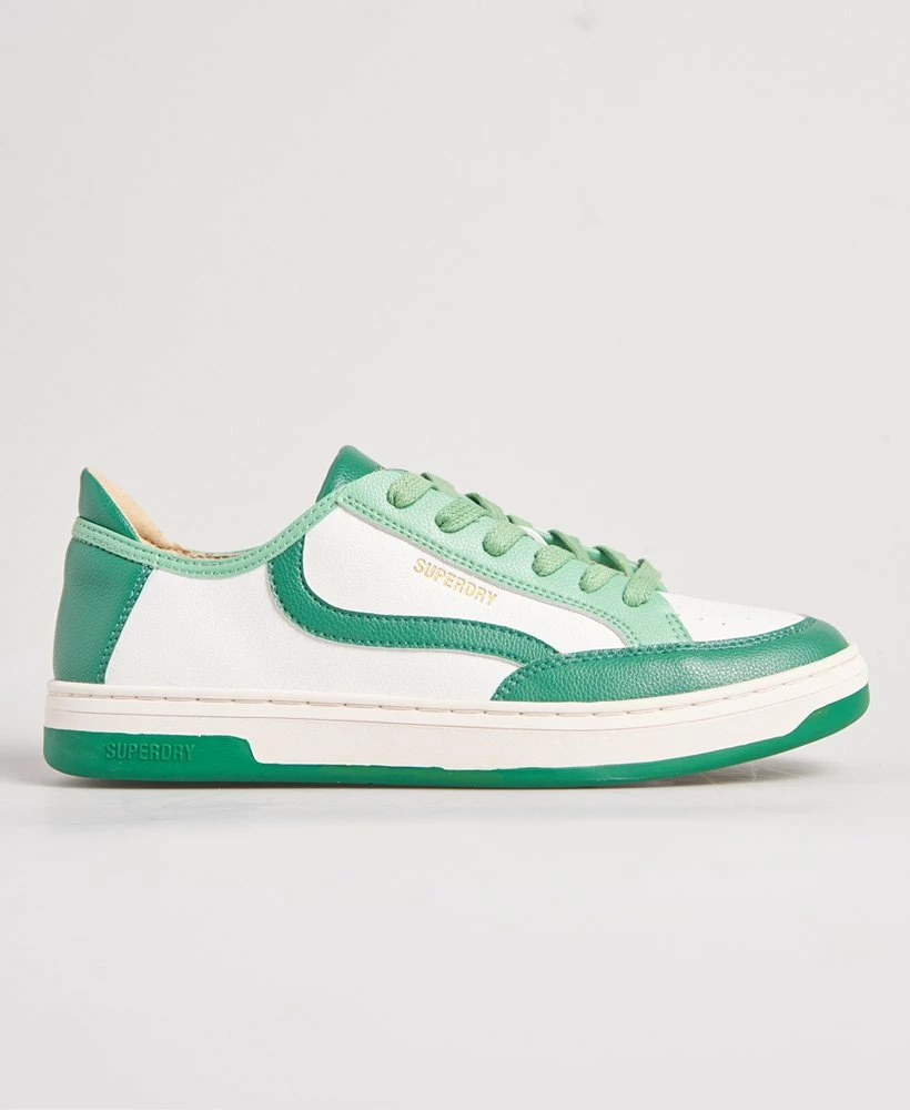 SUPERDRY Vegan Basket Lux Low Trainers White/aqua/blue 1 SUPERDRY Vegan Basket Lux Low Trainers White/aqua/blue