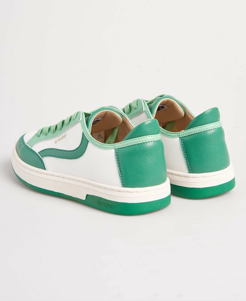 SUPERDRY Vegan Basket Lux Low Trainers White/aqua/blue 2 SUPERDRY Vegan Basket Lux Low Trainers White/aqua/blue - Image 2