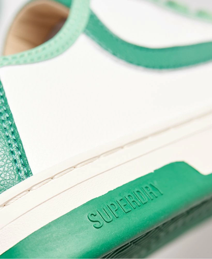 SUPERDRY Vegan Basket Lux Low Trainers White/aqua/blue 5 SUPERDRY Vegan Basket Lux Low Trainers White/aqua/blue - Image 5
