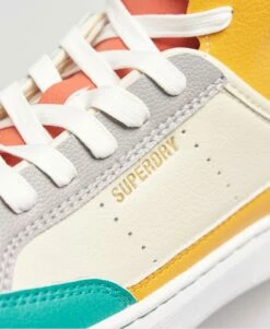 SUPERDRY Vegan Basket Lux Trainers Fluro Blue/navy/white