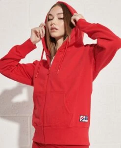 SUPERDRY Code Sportstyle Zip Hoodie Risk Red -Sportswear Sales 2022 upload9223368955665781282 5