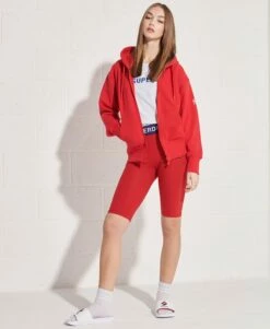 SUPERDRY Code Sportstyle Zip Hoodie Grey Slub Grindle