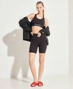 SUPERDRY Active Lifestyle Crop Top Black