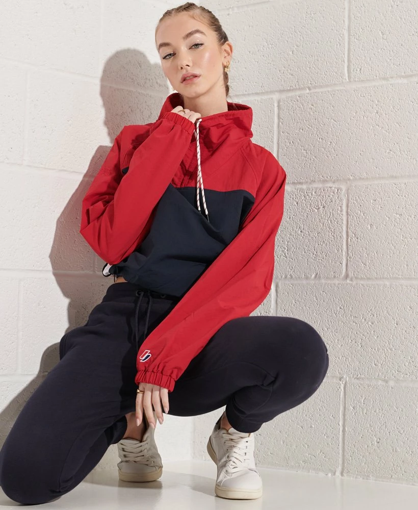 SUPERDRY Overhead Cropped Track Jacket Varsity Red 3 SUPERDRY Overhead Cropped Track Jacket Varsity Red - Image 3