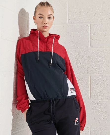 SUPERDRY Overhead Cropped Track Jacket Varsity Red 8 SUPERDRY Overhead Cropped Track Jacket Varsity Red - Image 8