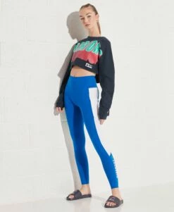 Sportswear Sales 2022 34 SUPERDRY Franchise Cropped Batwing Crew Sweatshirt Black