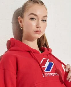 SUPERDRY Sportstyle Classic Boxy Hoodie Risk Red -Sportswear Sales 2022 upload9223368955665781538
