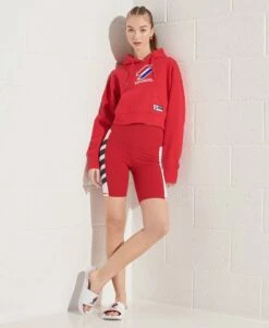 SUPERDRY Sportstyle Classic Boxy Hoodie Risk Red