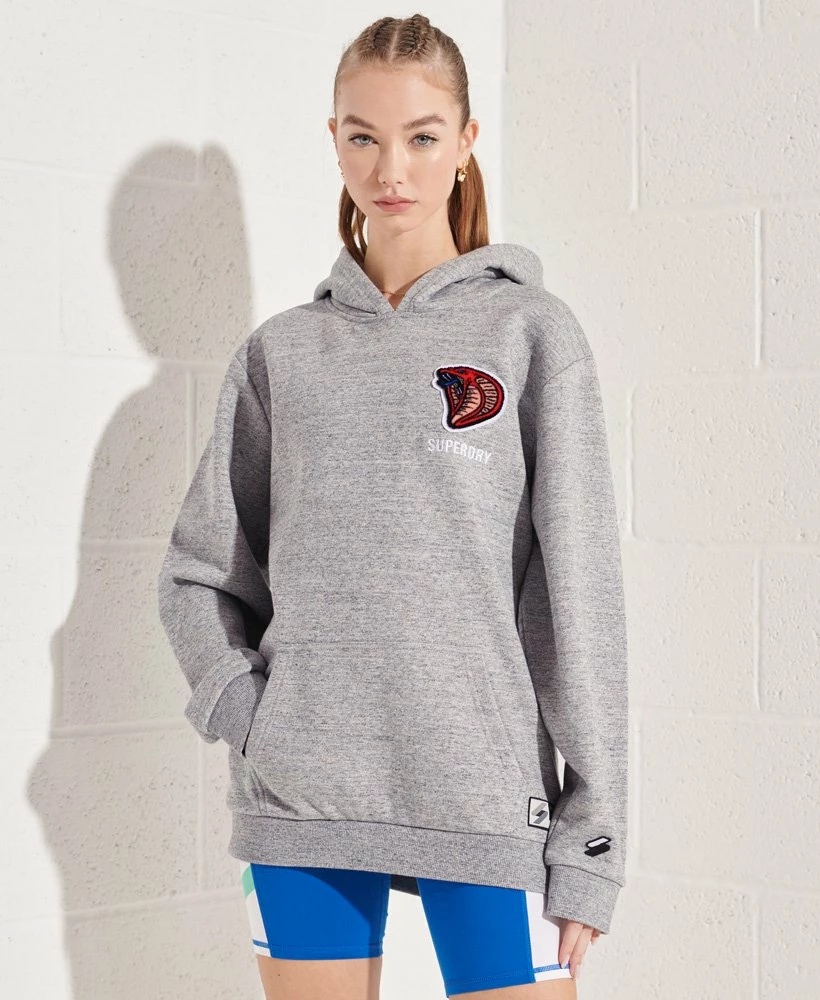 SUPERDRY Modern Franchise Oversized Hoodie Black 2 SUPERDRY Modern Franchise Oversized Hoodie Black - Image 2