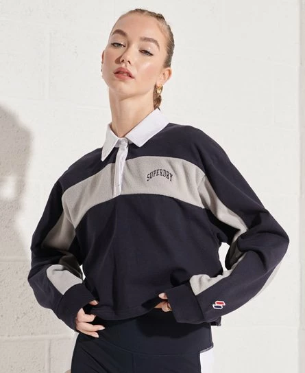 SUPERDRY Sportstyle Dolman Rugby Top Ice Marl 6 SUPERDRY Sportstyle Dolman Rugby Top Ice Marl - Image 6