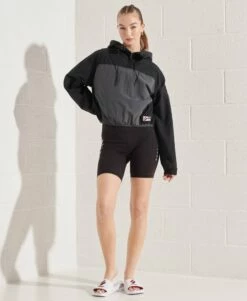 SUPERDRY Overhead Cropped Track Jacket Black