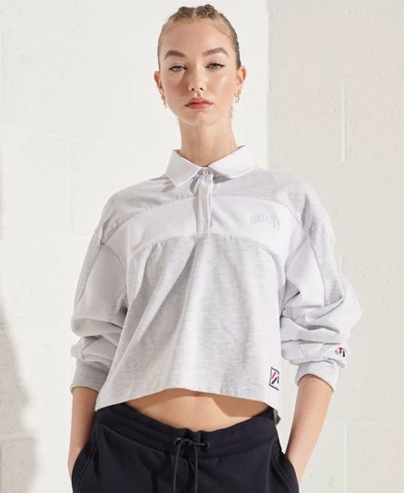 SUPERDRY Sportstyle Dolman Rugby Top Ice Marl 5 SUPERDRY Sportstyle Dolman Rugby Top Ice Marl - Image 5