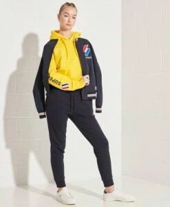 SUPERDRY Code Graphic Boxy Hoodie Nautical Yellow