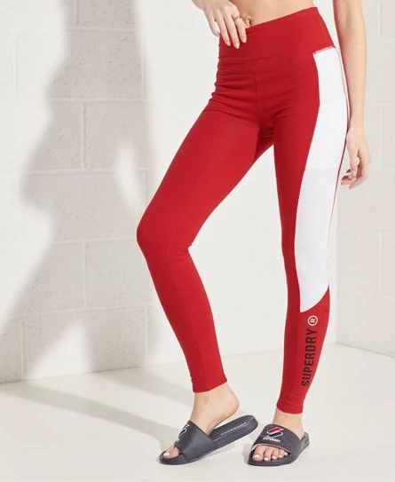 SUPERDRY Active Lifestyle Full Length Leggings Varsity Red 6 SUPERDRY Active Lifestyle Full Length Leggings Varsity Red - Image 6