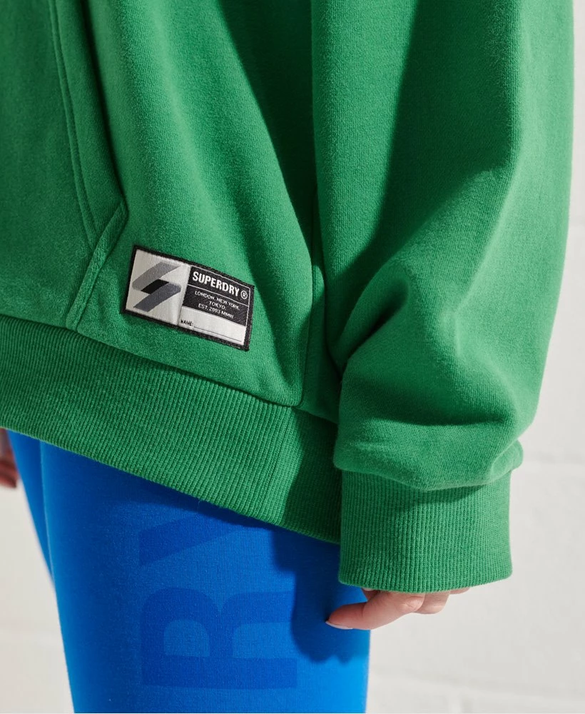 SUPERDRY Modern Franchise Oversized Hoodie Grey Marl 3 SUPERDRY Modern Franchise Oversized Hoodie Grey Marl - Image 3