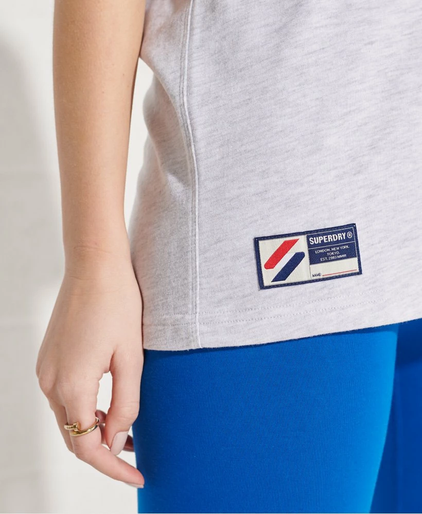 SUPERDRY Mountain Sport Embroidered T-Shirt Ice Marl 4 SUPERDRY Mountain Sport Embroidered T-Shirt Ice Marl - Image 4