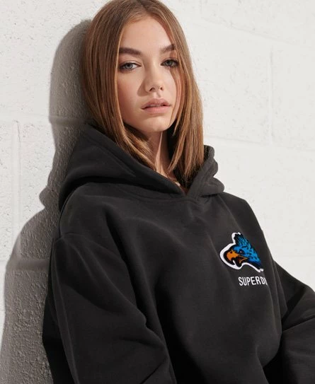 SUPERDRY Modern Franchise Oversized Hoodie Black 5 SUPERDRY Modern Franchise Oversized Hoodie Black - Image 5