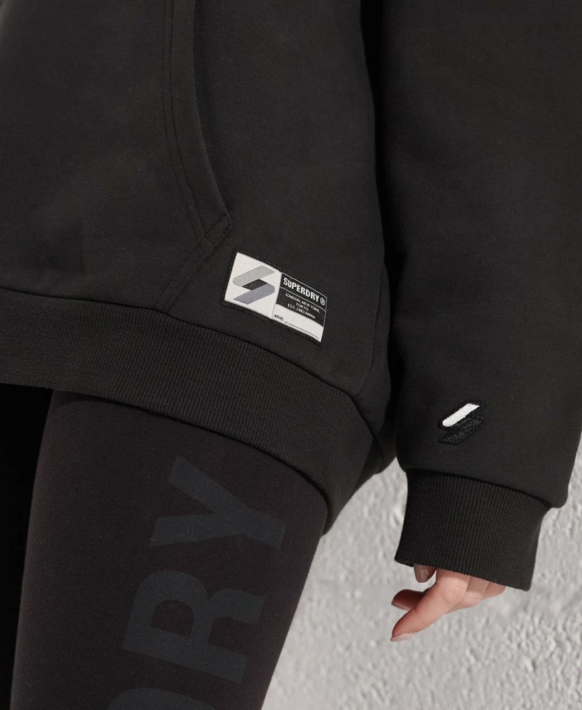 SUPERDRY Modern Franchise Oversized Hoodie Grey Marl 3 SUPERDRY Modern Franchise Oversized Hoodie Grey Marl - Image 3