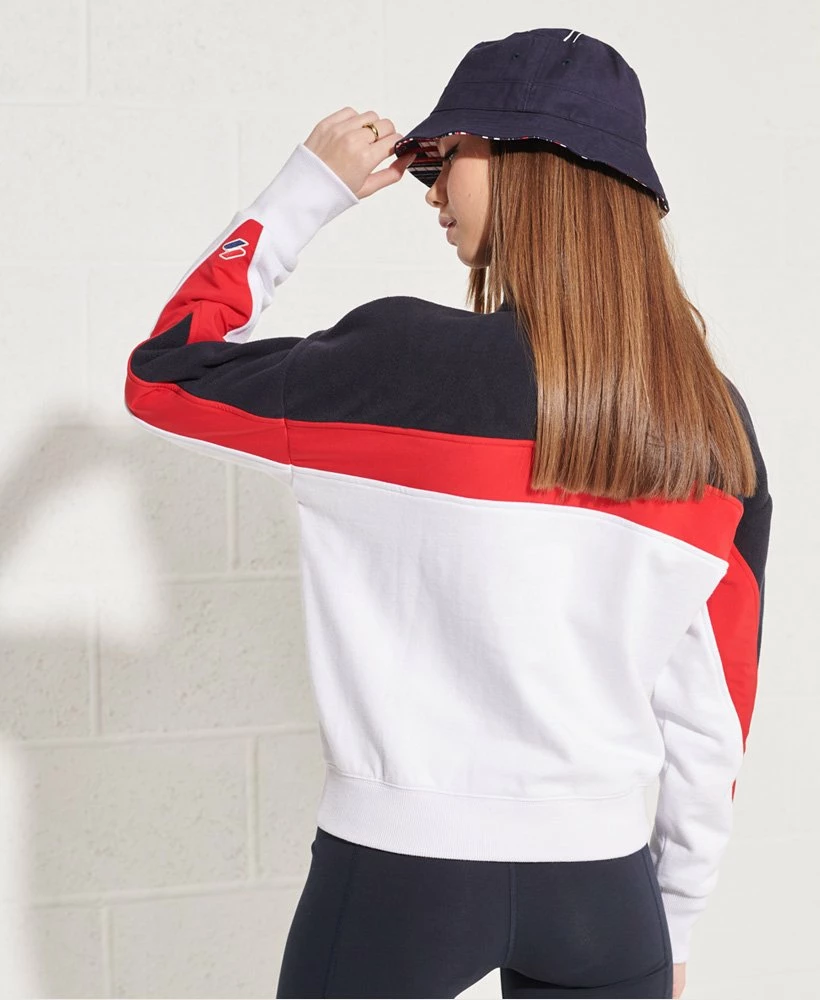 SUPERDRY Sportstyle Dolman 1/4 Zip Top Deep Navy 2 SUPERDRY Sportstyle Dolman 1/4 Zip Top Deep Navy - Image 2