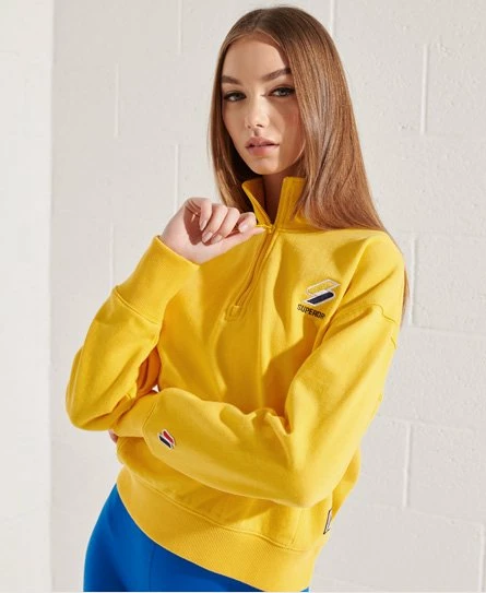 SUPERDRY Sportstyle Essential 1/4 Zip Top Nautical Yellow 6 SUPERDRY Sportstyle Essential 1/4 Zip Top Nautical Yellow - Image 6