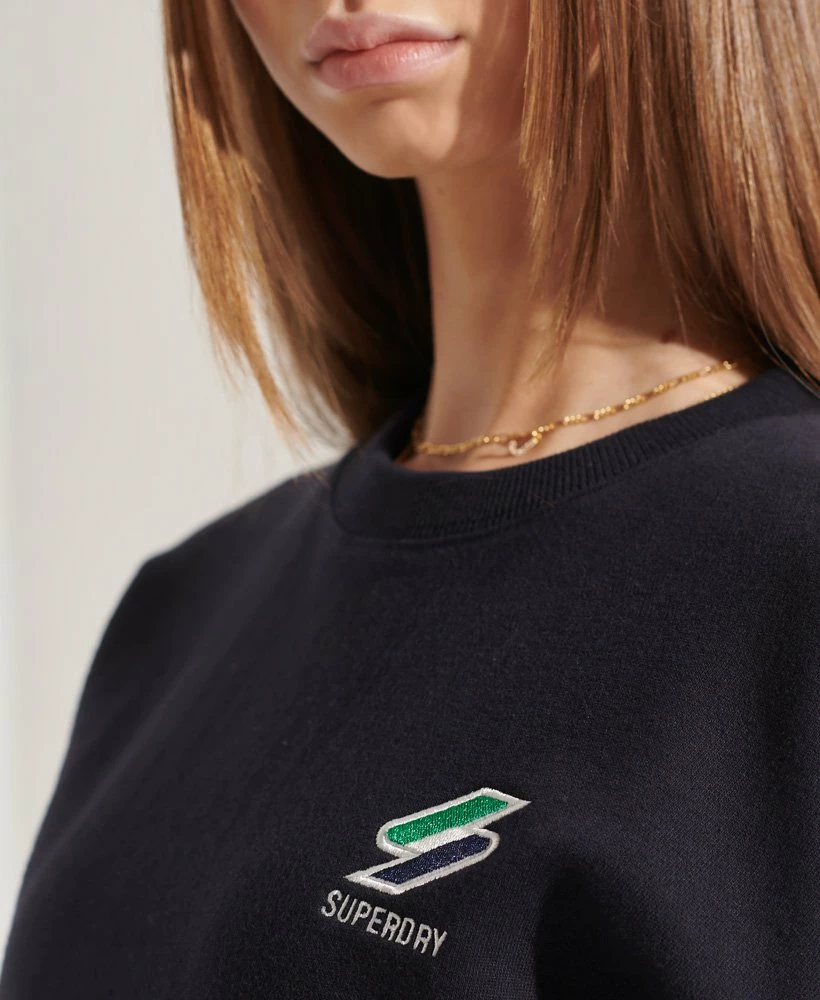 SUPERDRY Sportstyle Essential Crew Sweatshirt Optic 2 SUPERDRY Sportstyle Essential Crew Sweatshirt Optic - Image 2