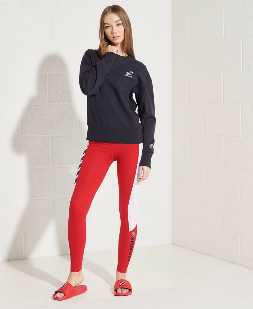 SUPERDRY Sportstyle Essential Crew Sweatshirt Optic 1 SUPERDRY Sportstyle Essential Crew Sweatshirt Optic