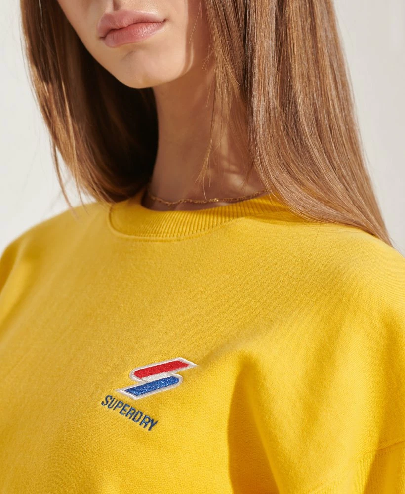 SUPERDRY Sportstyle Essential Crew Sweatshirt Optic 2 SUPERDRY Sportstyle Essential Crew Sweatshirt Optic - Image 2