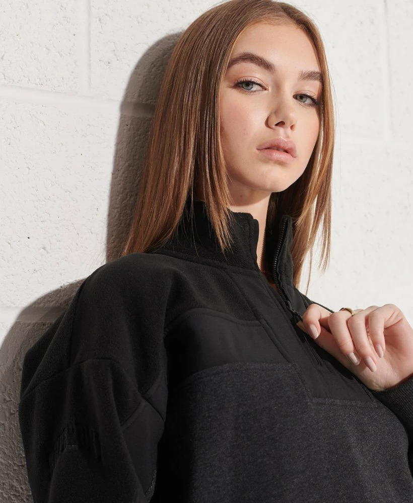 SUPERDRY Sportstyle Dolman 1/4 Zip Top Deep Navy 2 SUPERDRY Sportstyle Dolman 1/4 Zip Top Deep Navy - Image 2