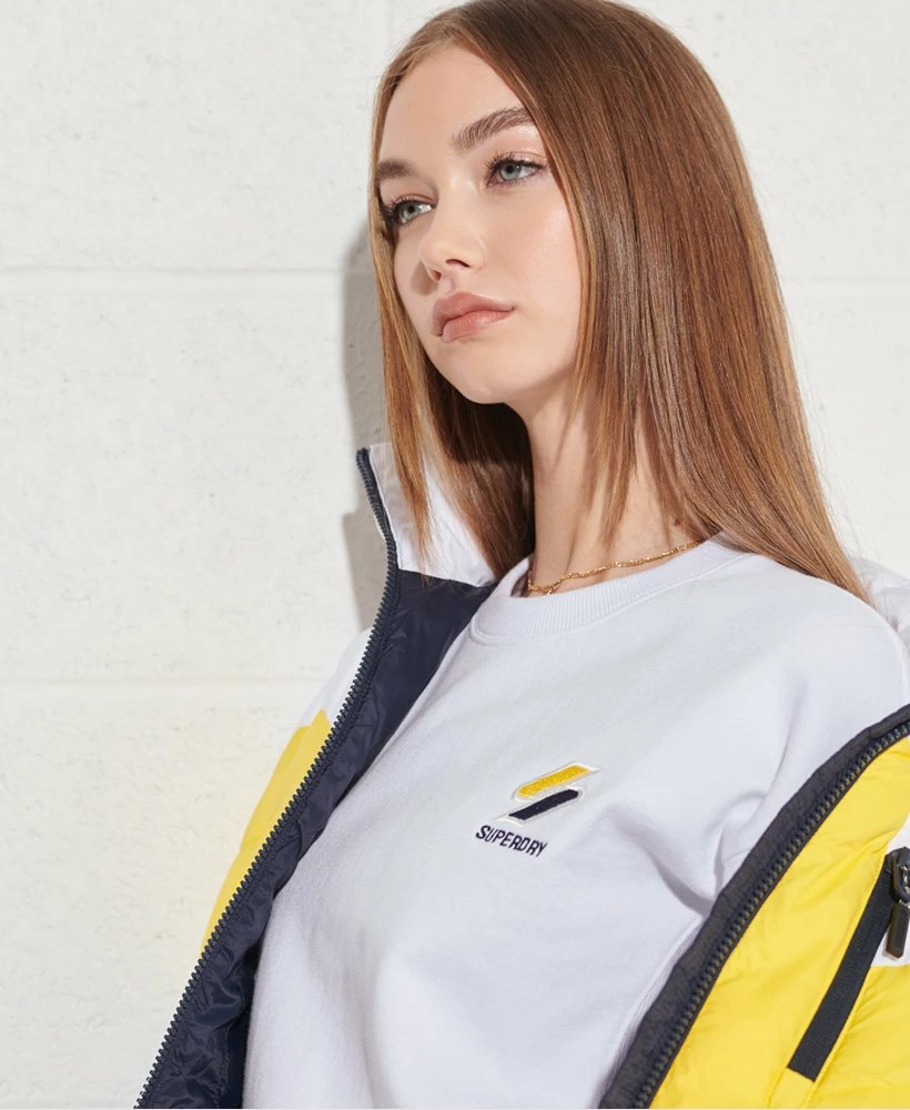 SUPERDRY Sportstyle Essential Crew Sweatshirt Dark Charcoal Marl 2 SUPERDRY Sportstyle Essential Crew Sweatshirt Dark Charcoal Marl - Image 2