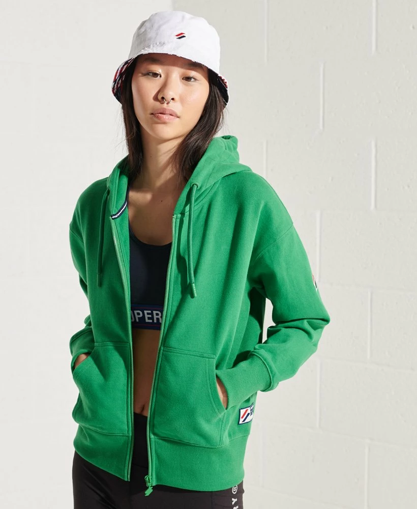 SUPERDRY Code Sportstyle Zip Hoodie Risk Red 1 SUPERDRY Code Sportstyle Zip Hoodie Risk Red