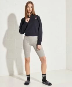 SUPERDRY Sportstyle Essential 1/4 Zip Top Deep Navy